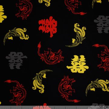 Texture double happiness zwart