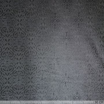 Metallic jacquard donker zilver