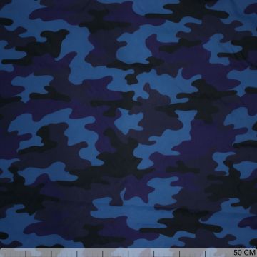 Poncho stof camouflage blauw