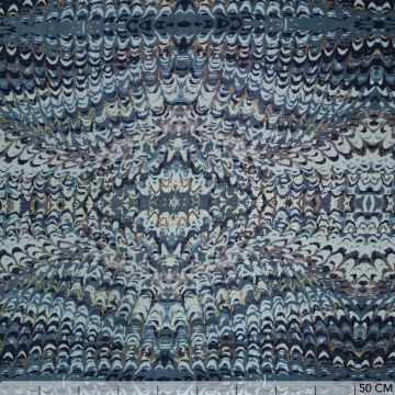 Jacquard abstract schub ijsblauw