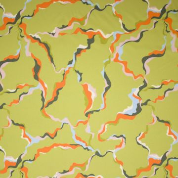 Stretch wavy lines op olijf
