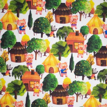 Digi katoen drie biggetjes in het bos