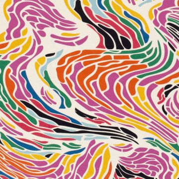 Viscose tricot wavy mosaics