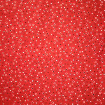 Katoen sterren all-over rood