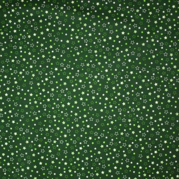 Katoen sterren all-over groen