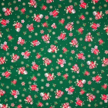 Kerst katoen kado groen