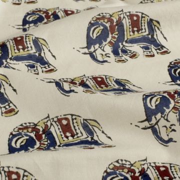 Katoen batik olifanten beige