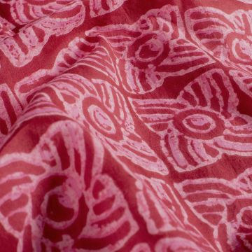 Katoen batik fantasie fuchsia-rood