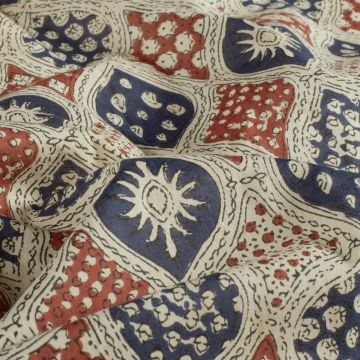Katoen batik multiprint doodle