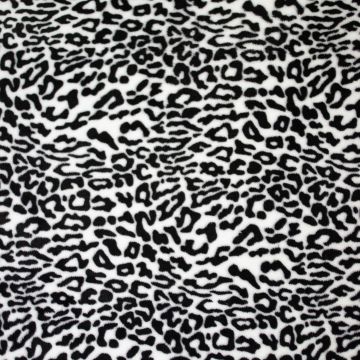 Double soft fleece witte panter