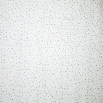 Katoen poplin spikkels wit-blauw