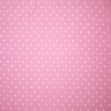 Katoen poplin bloemetje roze