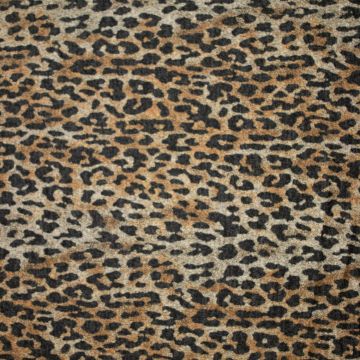 Brushed knit panterprint camel