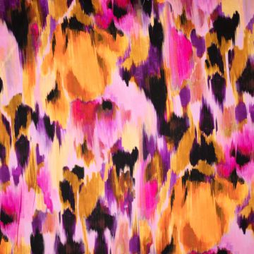 Stretch viscose satijn blurry roze