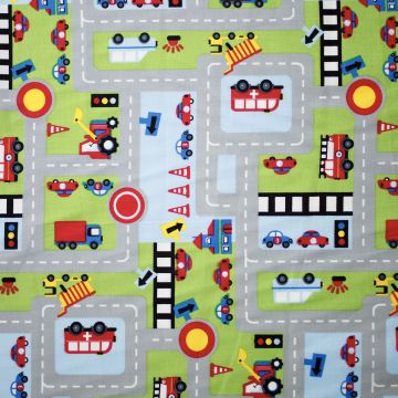 Katoen poplin verkeer lichtblauw
