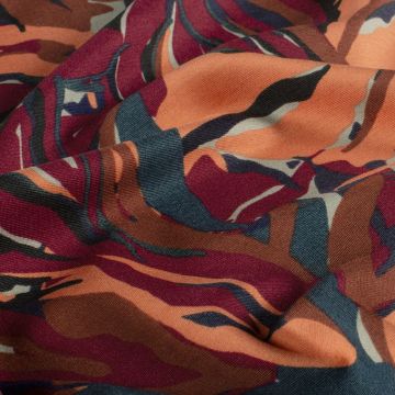 Punta print abstract warmrood