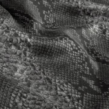 Suède stretch slangenprint grijs