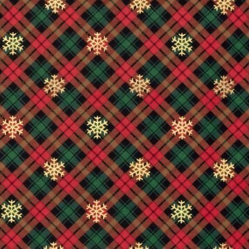 Flanel stof foliedruk Ruiten Rood