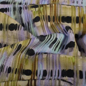 Geweven Viscose Linnen stof Abstract Lila