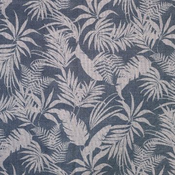 Viscose Air Flow palmtakken print blauw