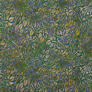 Tencel linnen botonisch groen blauw