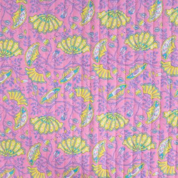 Katoen Combi patchwork Botanica roze
