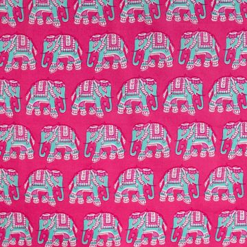 Katoen Combi Olifant fuchsia