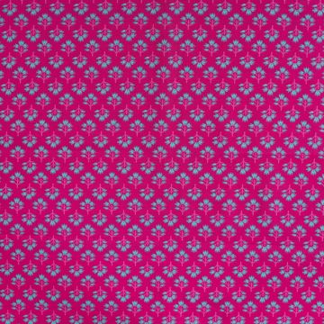 Katoen Combi Sweet Folk Flower fuchsia