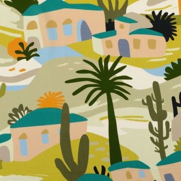 Viscose poplin digitale print tropical