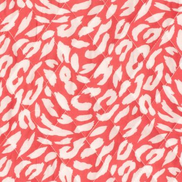 Gewatteerde Poplin Panter fraise