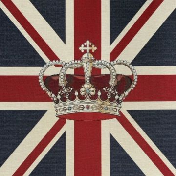 Union Jack Crown paneel 48 x 48 cm