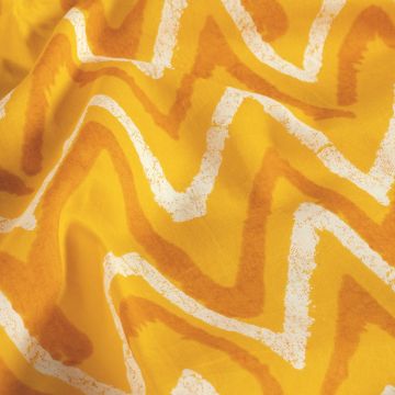 Batik Katoen bedrukt Abstrakt geel