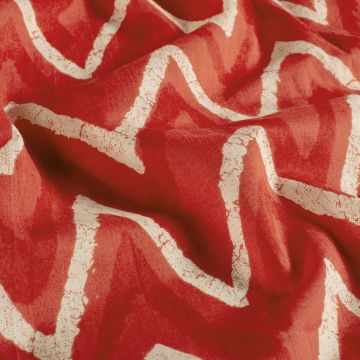 Batik Katoen bedrukt Abstrakt rood