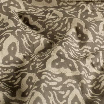 Batik Katoen bedrukt fantasie grijs
