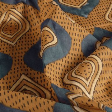 Batik Katoen bedrukt bohemian brique