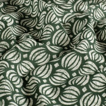 Batik Katoen bedrukt bladeren groen