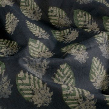 Batik Katoen bedrukt pineapple blauw