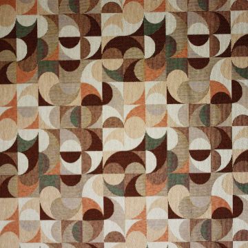 Gobelinstof Retro Organic bruin