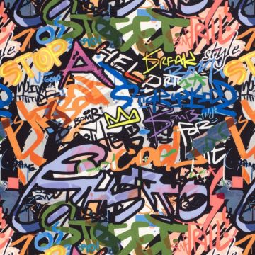 Lycra Sportwear Stof Jersey Graffiti