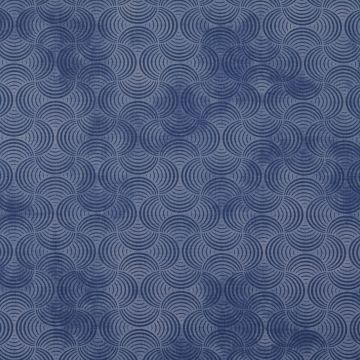 Katoen Poplin Marmer Geometrisch Staalblauw