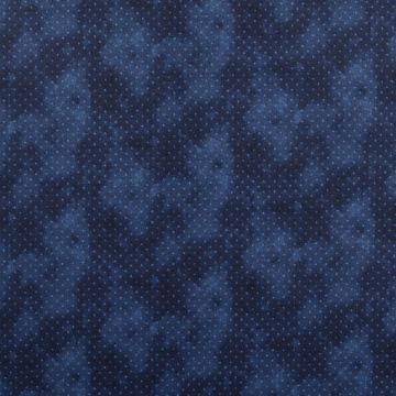 Katoen Poplin Marmer Stippen Blauw