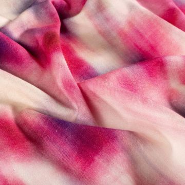 French Terry aquarelprint roze