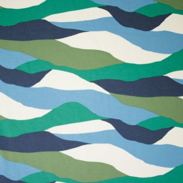 Alphen fleece stof lijnenspel groen
