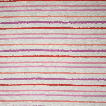 Alphen fleece stof strepen lila