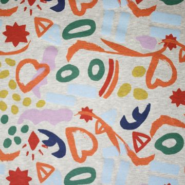 Alphen fleece stof Desigual grijs