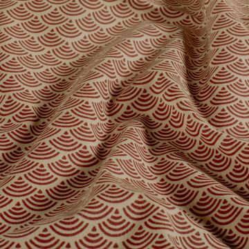 Katoen Poplin Stof Bogen Bordeaux