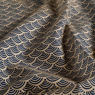Katoen Poplin Stof Bogen Blauw