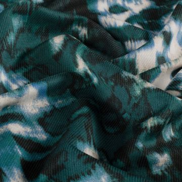 Viscose Twill stof Aquarel print patrol