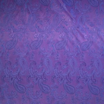 Jacquard voering Paisley two-tone paars