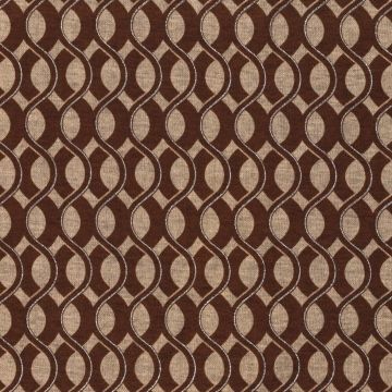 Dubbel jersey sparkle boogmotief bruin